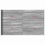 vidaXL Cadre de lit avec rangement Sonoma gris 120 x 190 cm