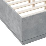 vidaXL Cadre de lit sans matelas gris béton 140x190 cm