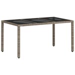 vidaXL Ensemble à manger de jardin avec coussins 5 Pièces rotin et verre