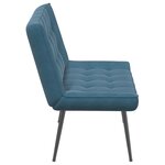 vidaXL Banc bleu 110x74x84 cm velours