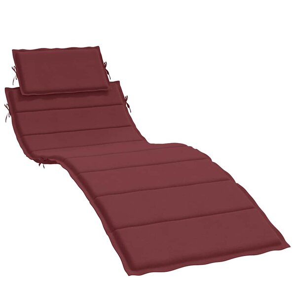 vidaXL Coussin de chaise longue rouge bordeaux mélangé 186x58x4 cm