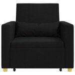 vidaXL Canapé-lit escamotable simple Noir 90 x 165 x 87 cm tissu