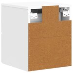 vidaXL Cabinet de chevet mural 2 Pièces Blanc brillant 33 x 34 5 x 40 cm