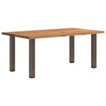 vidaXL Table à manger marron clair bois de chêne massif rectangulaire