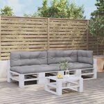 vidaXL Coussins de palette lot de 5 gris tissu