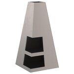 vidaXL Braise Marron 50 x 50 x 100 cm Acier résistant aux intempéries