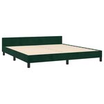 vidaXL Cadre de lit sans matelas vert foncé velours