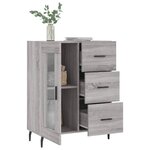 vidaXL Buffet sonoma gris 69 5x34x90 cm bois d'ingénierie
