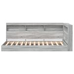 vidaXL Lit bibliothèque gris Sonoma 100x200 cm en bois d'ingénierie