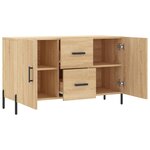 vidaXL Buffet chêne sonoma 100x36x60 cm bois d'ingénierie