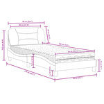 vidaXL Lit avec matelas Hvar noir et blanc 80x200 cm similicuir