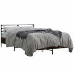 vidaXL Cadre de lit sans matelas chêne fumé 120x200 cm