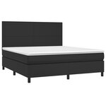 vidaXL Sommier à lattes de lit avec matelas et LED Noir 160x200 cm
