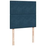vidaXL Sommier à lattes de lit et matelas Bleu foncé 80x200 cm Velours