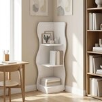 vidaXL Étagère d'angle Blanc 34 x 33 x 102 cm Bois d'ingénierie