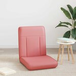 vidaXL Fauteuil de sol ajustable Rose Simili cuir