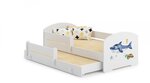 Lit enfant LUK 160x80 REQUIN gigogne avec matelas