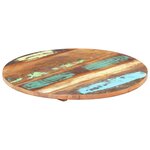 vidaXL Dessus de table rond 50 cm 25-27 mm Bois de récupération solide