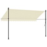 vidaXL Auvent rétractable crème 350x150 m tissu et acier