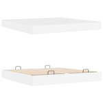 vidaXL Cadre de lit avec matelas avec matelas 2 Pièces Blanc PVC
