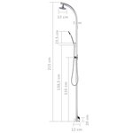 vidaXL Douche de jardin avec base gris 220 cm Aluminium
