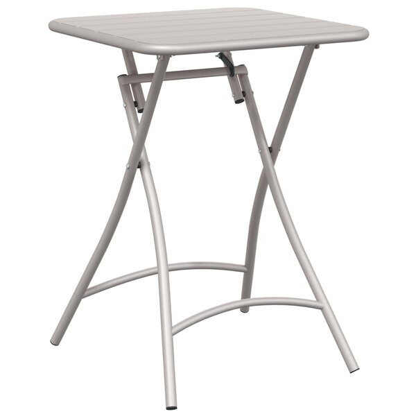 Table de jardin pliante vidaXL Beige 55x55x73 cm Acier