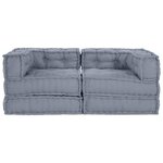 vidaXL Coussin 2 Pièces Gris 70 x 70 x 54 cm Polyester