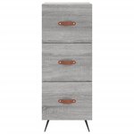 vidaXL Buffet haut Sonoma gris 34 5x34x180 cm Bois d'ingénierie
