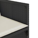 vidaXL Ensemble à manger de jardin coussins 5Pièces Noir Résine tressée