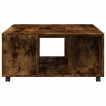 vidaXL Table basse chêne fumé 80x80x40 cm bois d'ingénierie