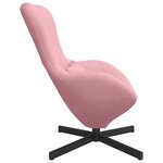 vidaXL Fauteuil œuf Rose Velours