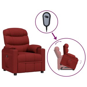 vidaXL Fauteuil Rouge bordeaux Tissu
