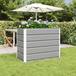 vidaXL Jardinière Gris clair 480 x 50 x 45 cm Acier galvanisé
