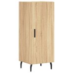 vidaXL Buffet haut Chêne sonoma 34 5x34x180 cm Bois d'ingénierie