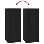 vidaXL Meuble TV mural Noir 40x34 5x100 cm