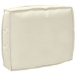 vidaXL Coussin Crème 50 x 40 x 12 cm Tissu Oxford
