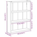 vidaXL Armoire murale de salle de bain Bois ancien 40 x 10 x 50 cm