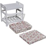 vidaXL Banc de rangement avec étagère à chaussures et panier Paulownia