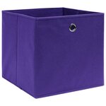 vidaXL Boîtes de rangement 10 Pièces Tissu intissé 28x28x28 cm Violet