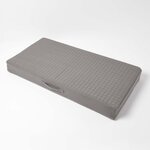 Coussin d'assise déhoussable pour canapé 2 places en coton  Gris foncé - HOMESCAPES