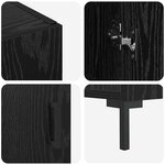 vidaXL Buffet Noir 90 x 34 x 80 cm Bois d'ingénierie