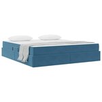 vidaXL Lit avec rangement et matelas Bleu foncé 180 x 200 cm Velours