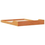 vidaXL Cadre de lit Brun cire 140 x 200 cm Pin massif