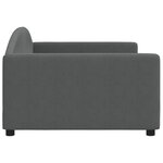 vidaXL Lit de jour gris foncé 100x190 cm tissu