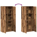 vidaXL buffet vieux bois 80x35x180 cm Bois d'ingénierie