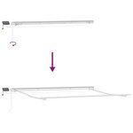 vidaXL Auvent Rétractable with Manuel 450 × 350 cm Multicolore