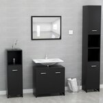 vidaXL Armoire de salle de bain noir 60x33x61 cm Bois d'ingénierie
