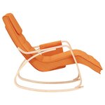 vidaXL Chaise à bascule Jaune foncé Tissu