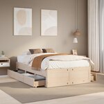 vidaXL Cadre de lit sans matelas avec tiroirs 120x200 cm bois pin