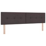 vidaXL Lit à ressorts avec tête de lit Marron foncé 180 x 200 cm tissu